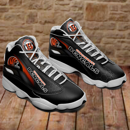 Ideafootwear Cincinnati Bengals NFL AJ13 Sneakers Shoes For Men And Women