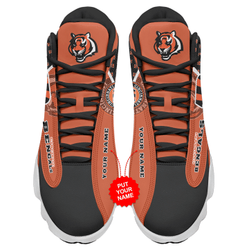 Ideafootwear Cincinnati Bengals NFL AJ13 Sneakers Shoes For Men And Women