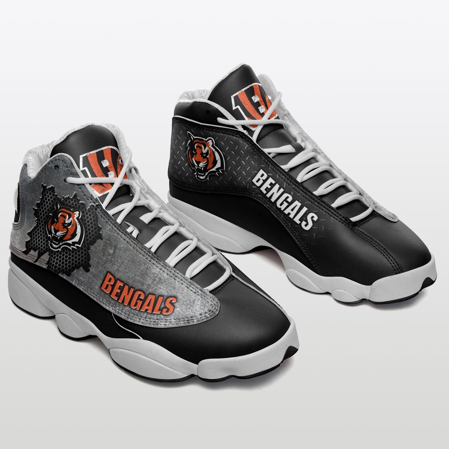 Ideafootwear Cincinnati Bengals NFL AJ13 Sneakers Shoes For Men And Women