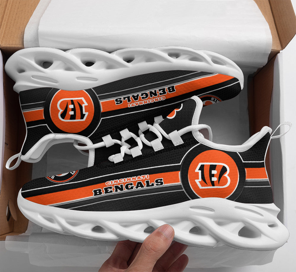 Ideafootwear Cincinnati Bengals NFL Max Soul Shoes Sneakers For Men And Women