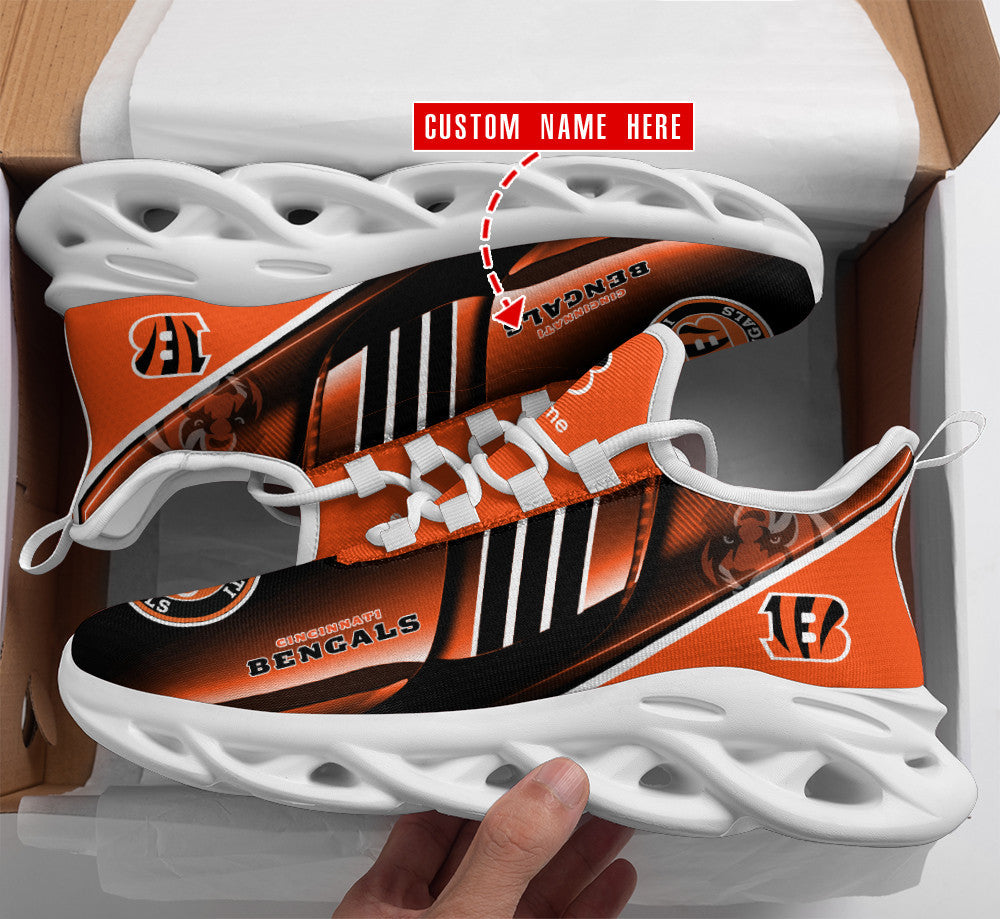 Ideafootwear Cincinnati Bengals NFL Max Soul Shoes Sneakers For Men And Women