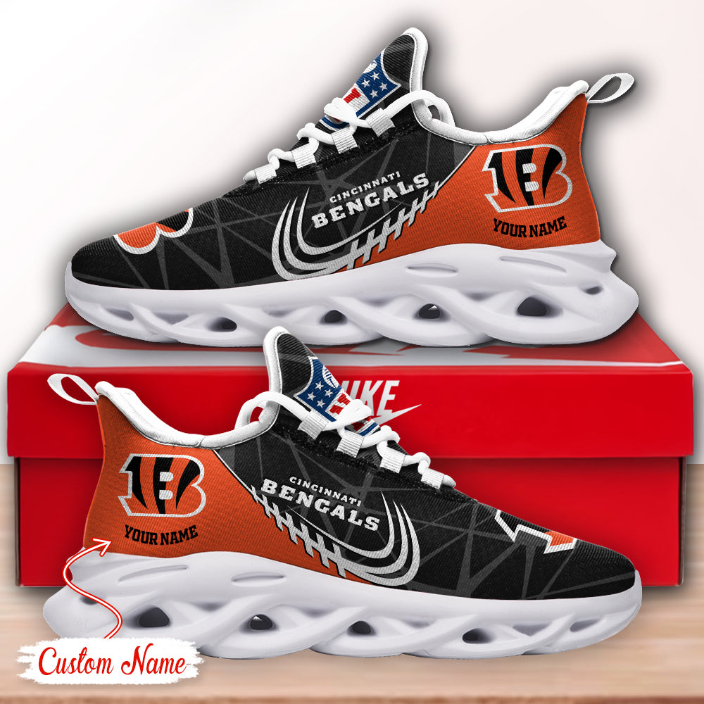 Ideafootwear Cincinnati Bengals NFL Max Soul Shoes Sneakers For Men And Women