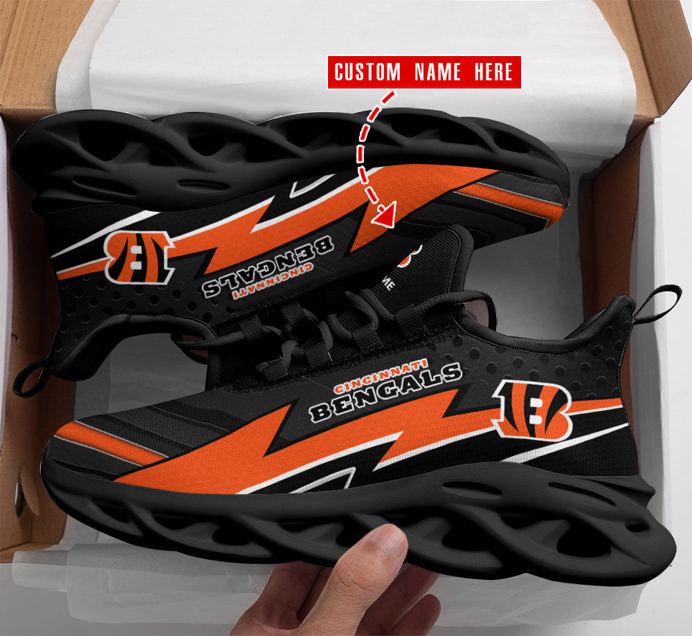 Ideafootwear Cincinnati Bengals NFL Max Soul Shoes Sneakers For Men And Women