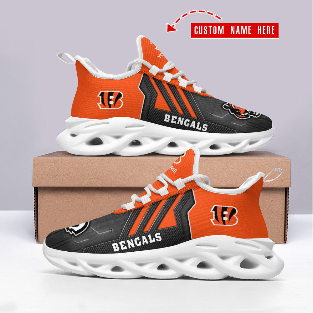 Ideafootwear Cincinnati Bengals NFL Max Soul Shoes Sneakers For Men And Women