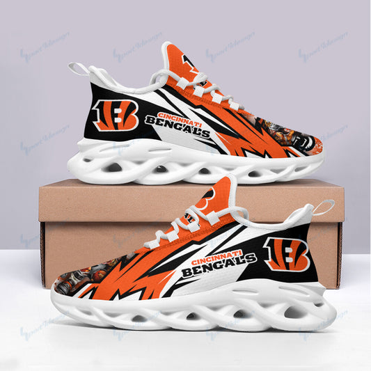 Ideafootwear Cincinnati Bengals NFL Max Soul Shoes Sneakers For Men And Women