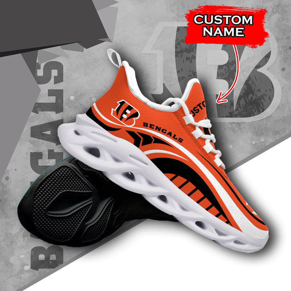 Ideafootwear Cincinnati Bengals NFL Max Soul Shoes Sneakers For Men And Women