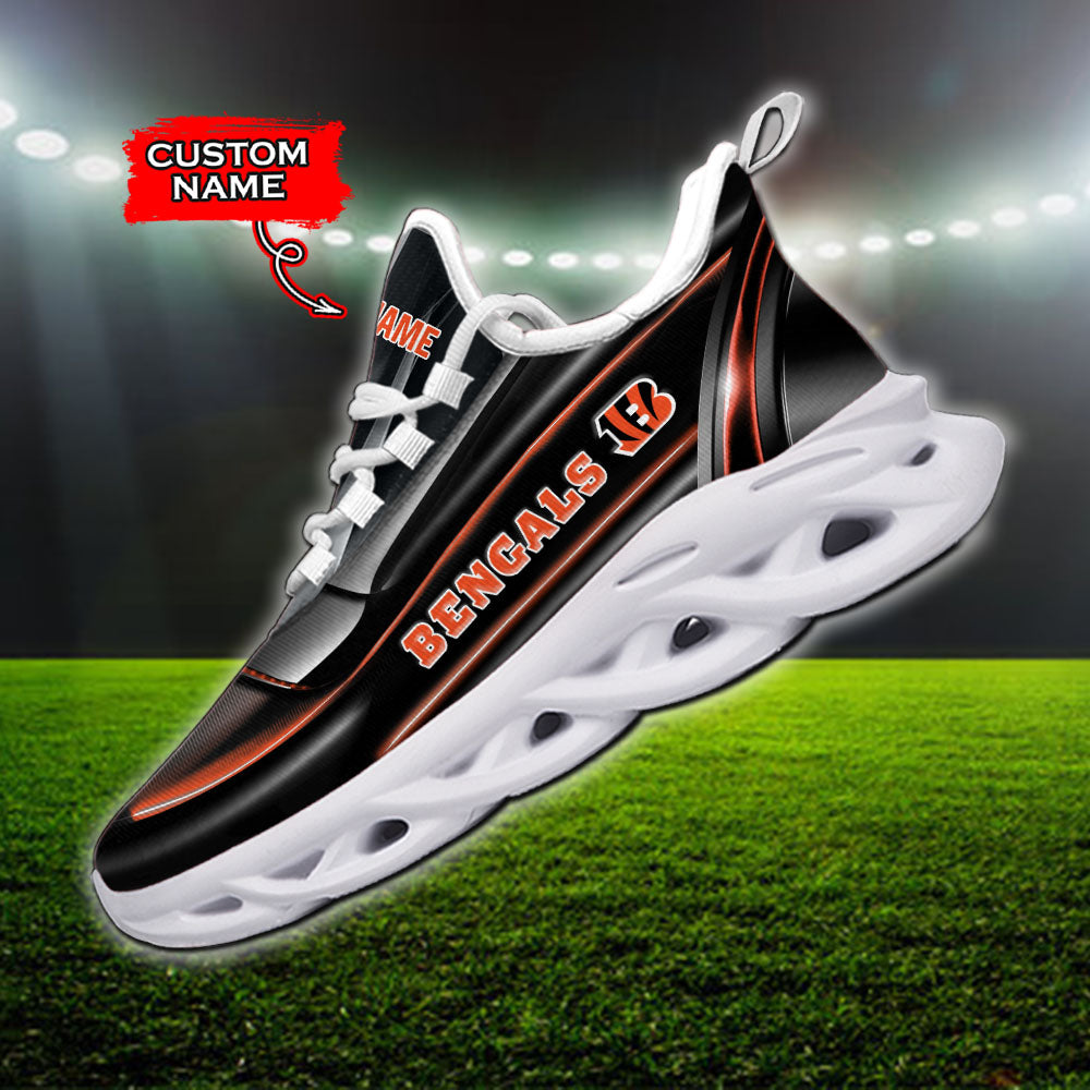 Ideafootwear Cincinnati Bengals NFL Max Soul Shoes Sneakers For Men And Women