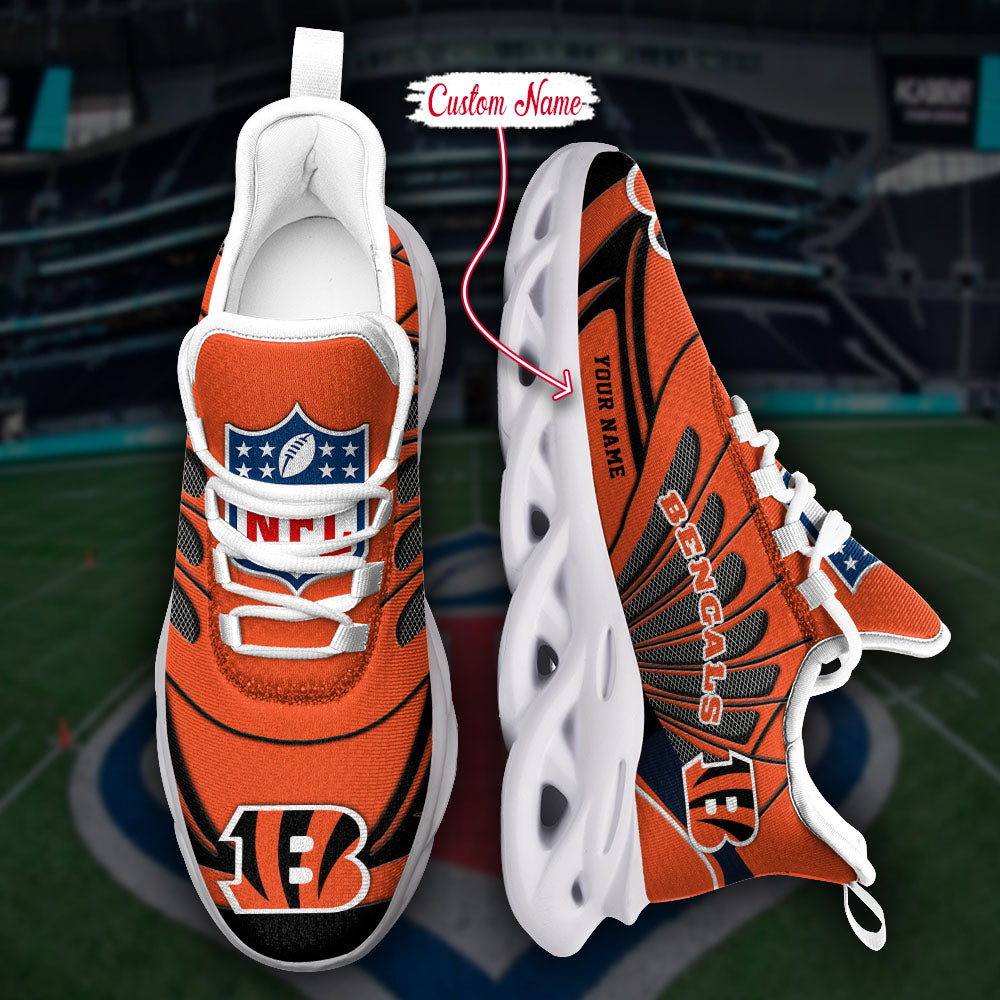 Ideafootwear Cincinnati Bengals NFL Max Soul Shoes Sneakers For Men And Women
