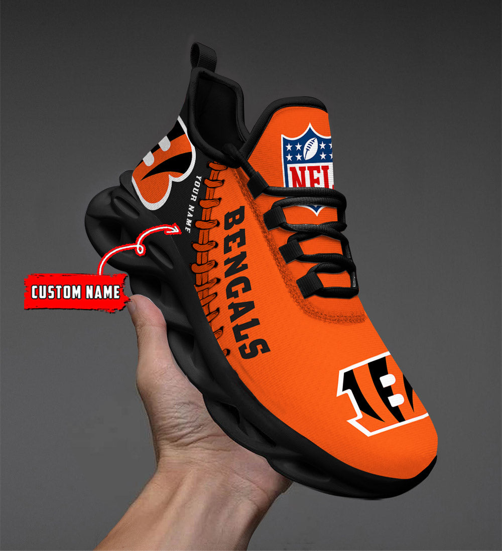 Ideafootwear Cincinnati Bengals NFL Max Soul Shoes Sneakers For Men And Women