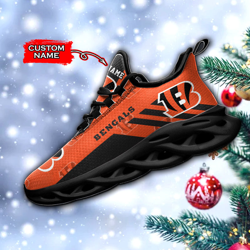 Ideafootwear Cincinnati Bengals NFL Max Soul Shoes Sneakers For Men And Women