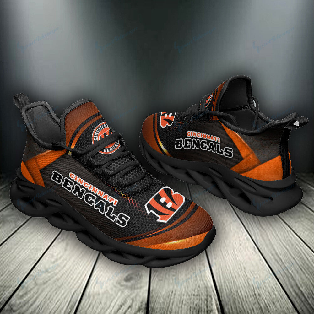 Ideafootwear Cincinnati Bengals NFL Max Soul Shoes Sneakers For Men And Women