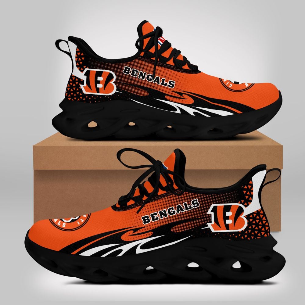 Ideafootwear Cincinnati Bengals NFL Max Soul Shoes Sneakers For Men And Women