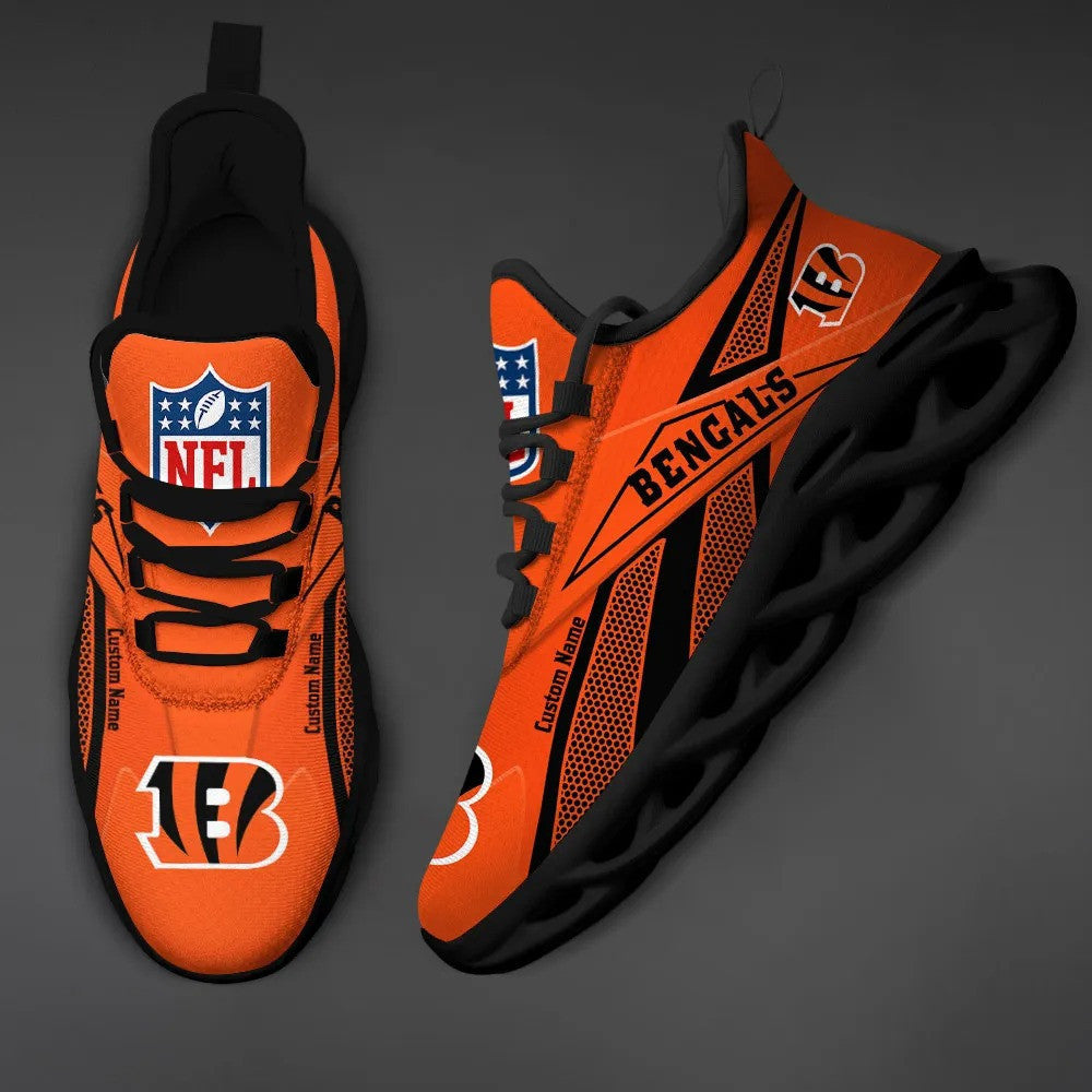 Ideafootwear Cincinnati Bengals NFL Max Soul Shoes Sneakers For Men And Women