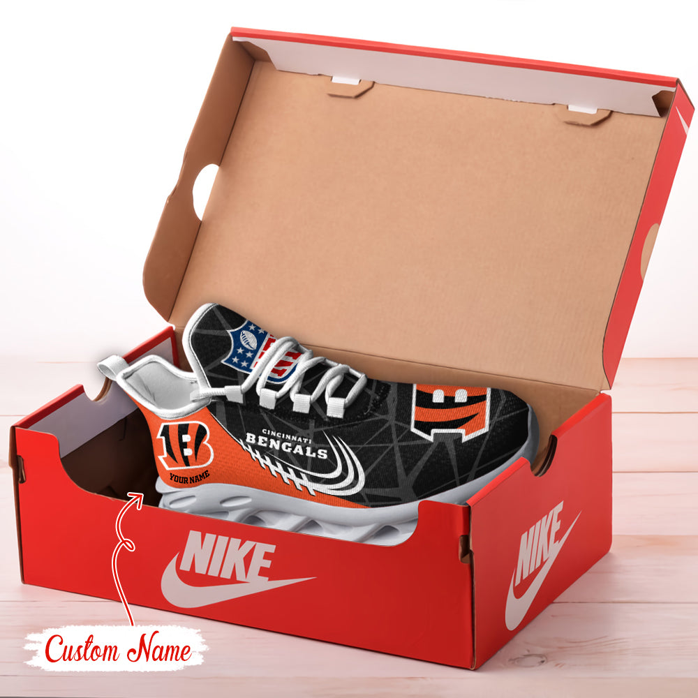 Ideafootwear Cincinnati Bengals NFL Max Soul Shoes Sneakers For Men And Women