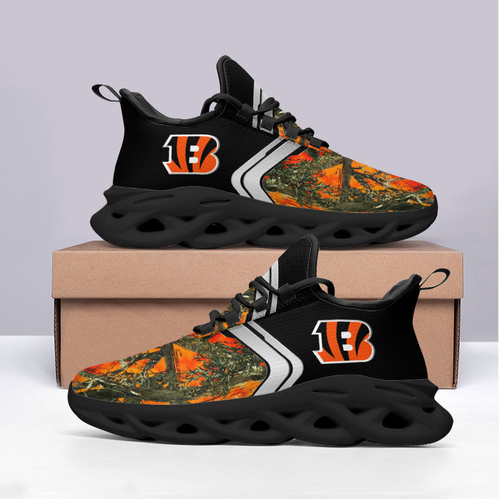 Ideafootwear Cincinnati Bengals NFL Max Soul Shoes Sneakers For Men And Women