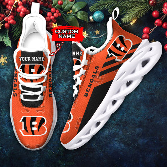 Ideafootwear Cincinnati Bengals NFL Max Soul Shoes Sneakers For Men And Women