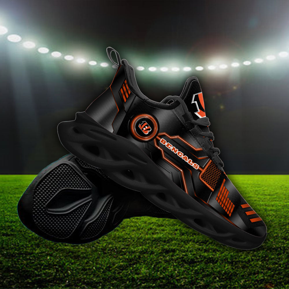 Ideafootwear Cincinnati Bengals NFL Max Soul Shoes Sneakers For Men And Women