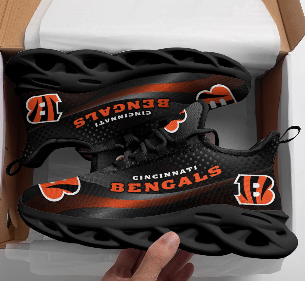 Ideafootwear Cincinnati Bengals NFL Max Soul Shoes Sneakers For Men And Women