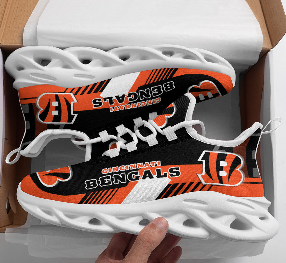 Ideafootwear Cincinnati Bengals NFL Max Soul Shoes Sneakers For Men And Women