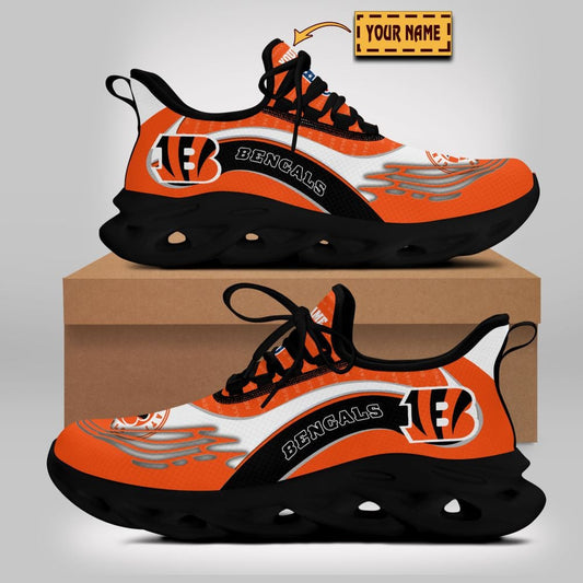 Ideafootwear Cincinnati Bengals NFL Max Soul Shoes Sneakers For Men And Women