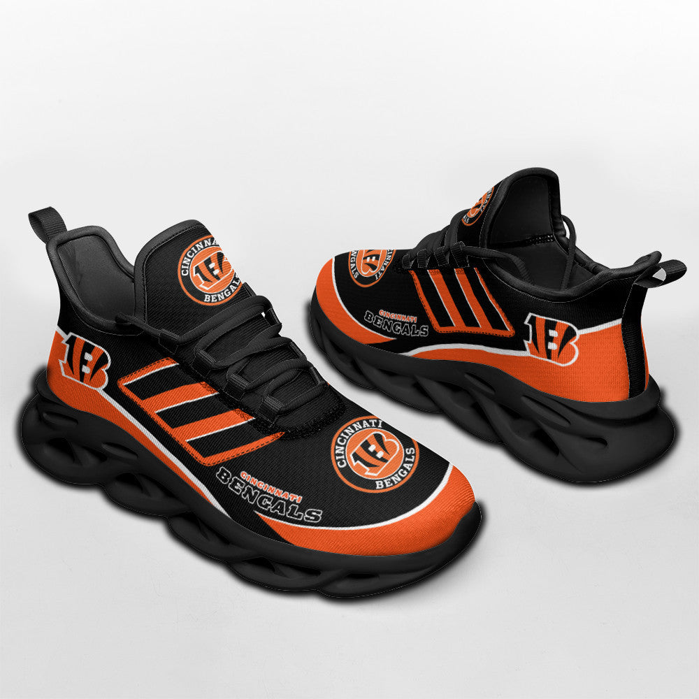 Ideafootwear Cincinnati Bengals NFL Max Soul Shoes Sneakers For Men And Women