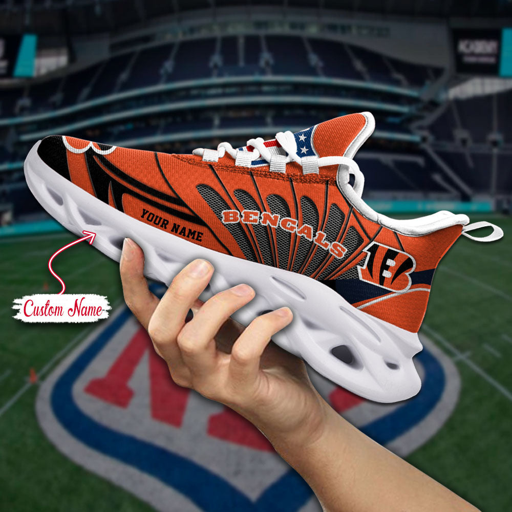 Ideafootwear Cincinnati Bengals NFL Max Soul Shoes Sneakers For Men And Women