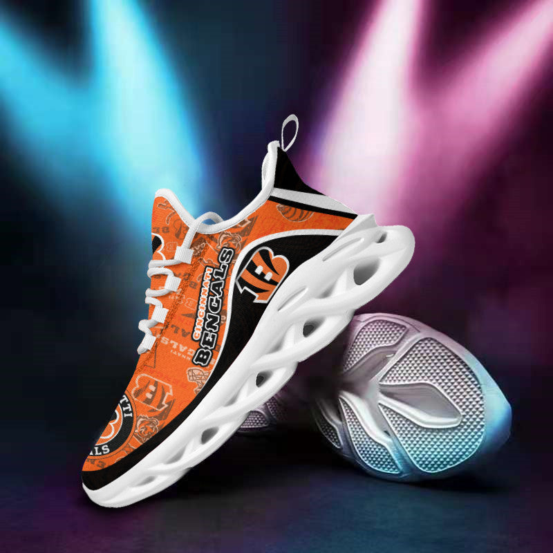 Ideafootwear Cincinnati Bengals NFL Max Soul Shoes Sneakers For Men And Women