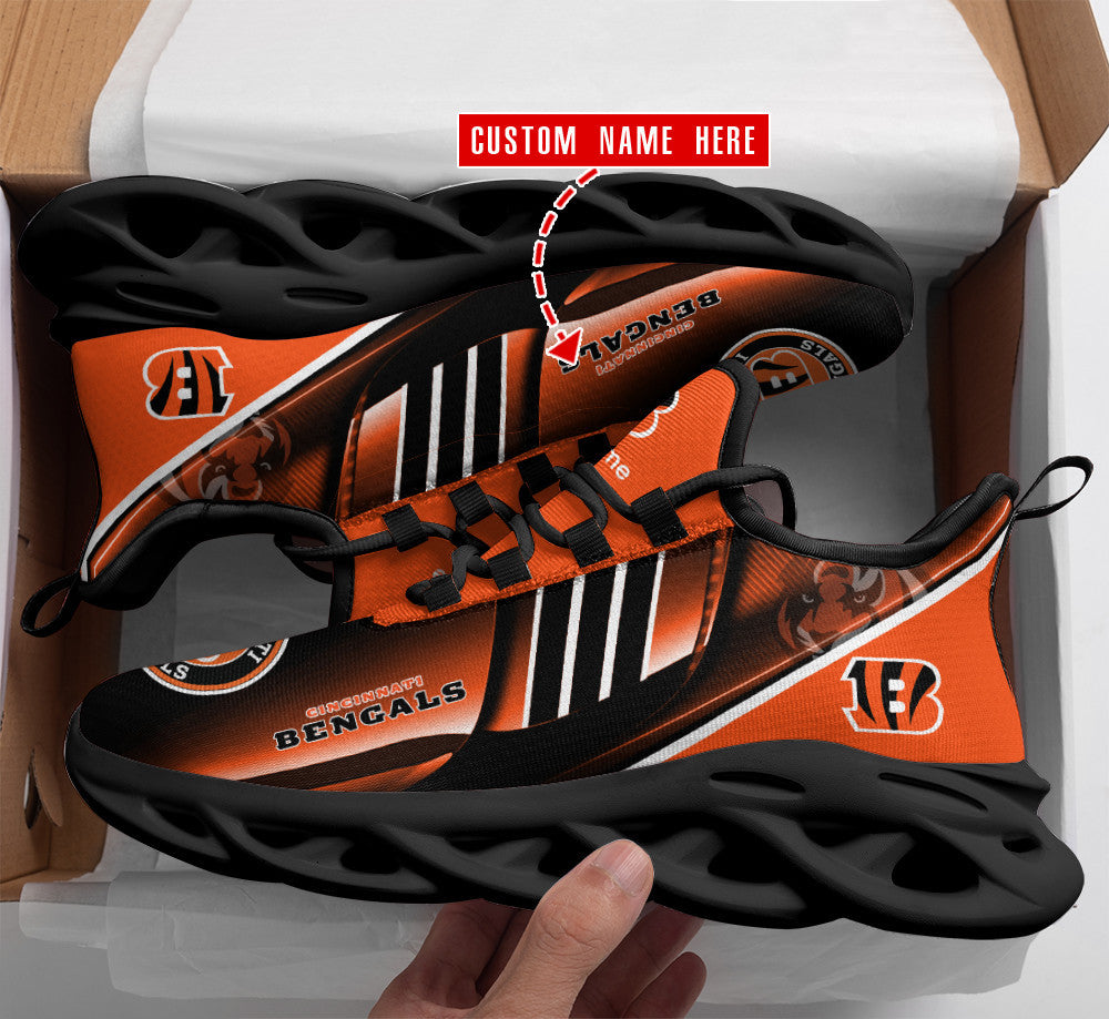 Ideafootwear Cincinnati Bengals NFL Max Soul Shoes Sneakers For Men And Women