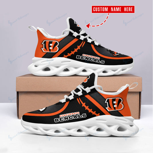 Ideafootwear Cincinnati Bengals NFL Max Soul Shoes Sneakers For Men And Women