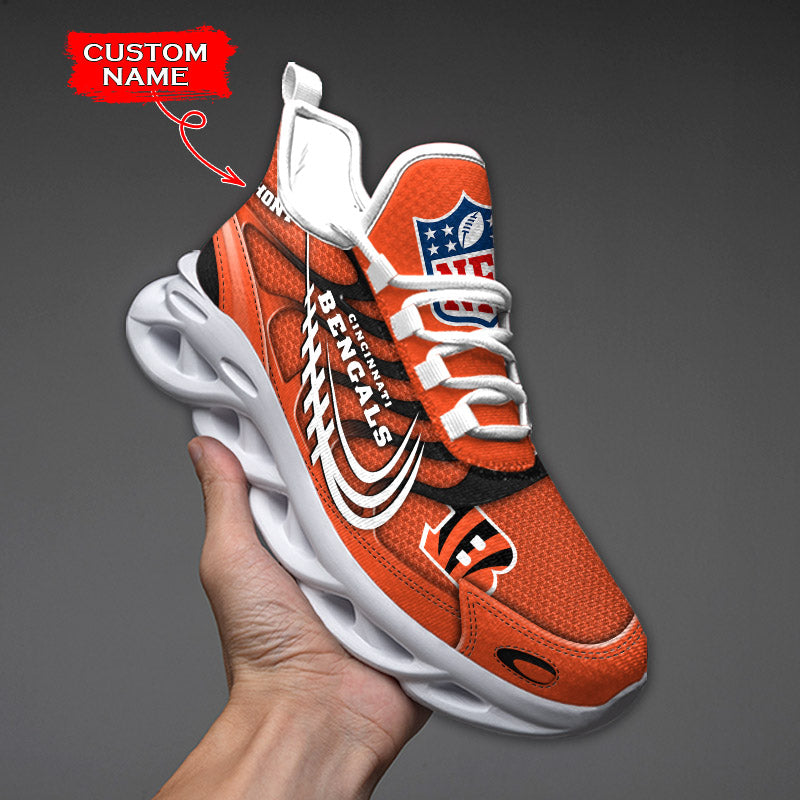Ideafootwear Cincinnati Bengals NFL Max Soul Shoes Sneakers For Men And Women