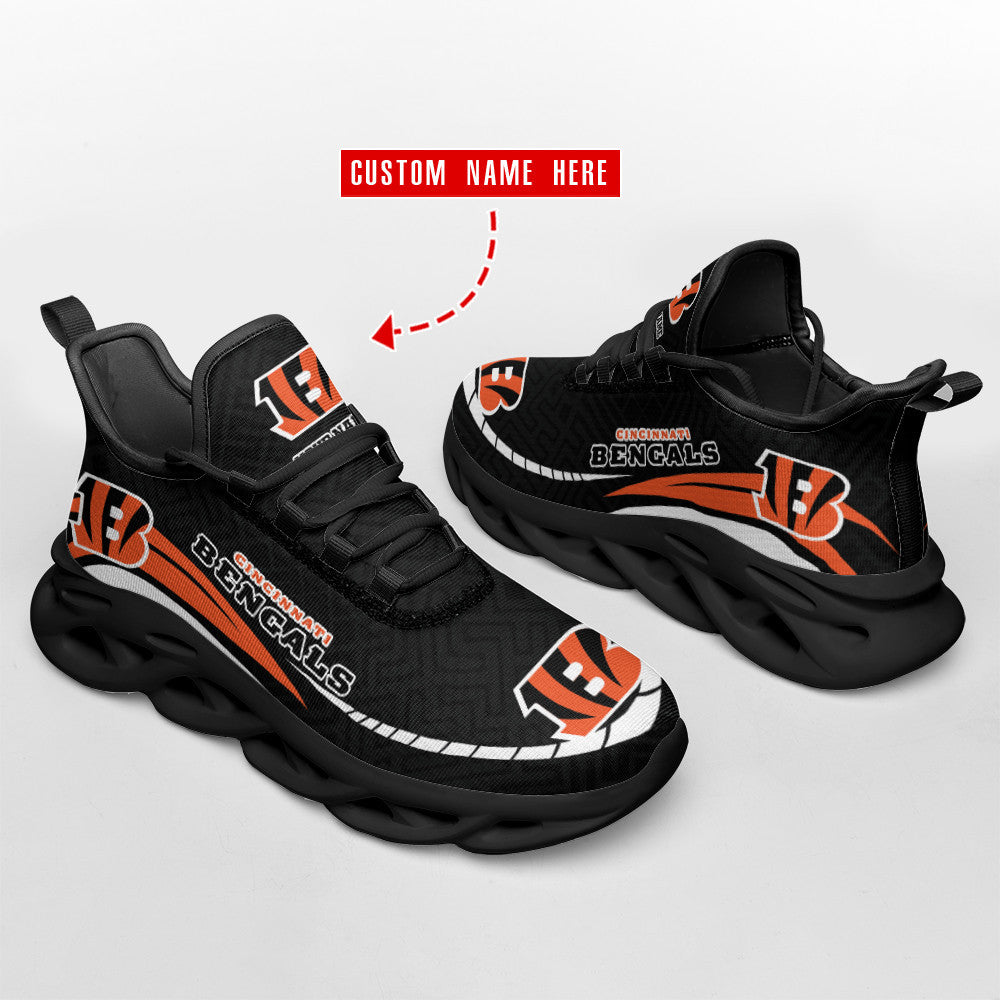 Ideafootwear Cincinnati Bengals NFL Max Soul Shoes Sneakers For Men And Women