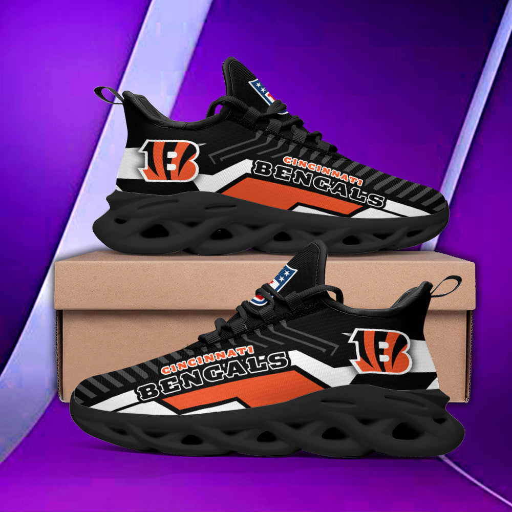 Ideafootwear Cincinnati Bengals NFL Max Soul Shoes Sneakers For Men And Women