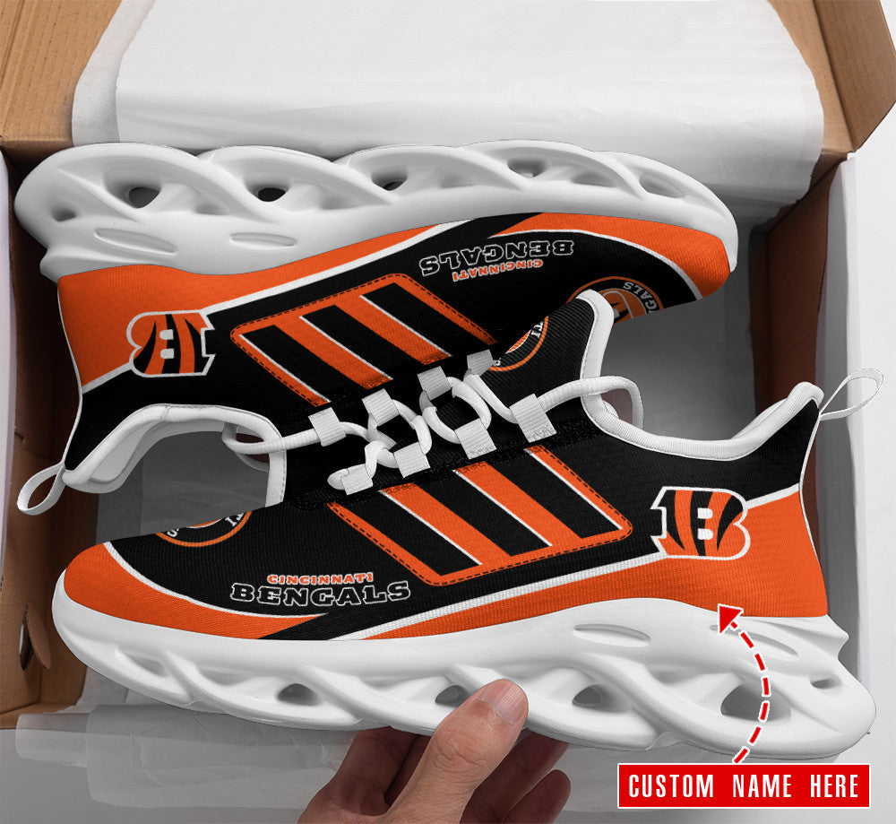 Ideafootwear Cincinnati Bengals NFL Max Soul Shoes Sneakers For Men And Women