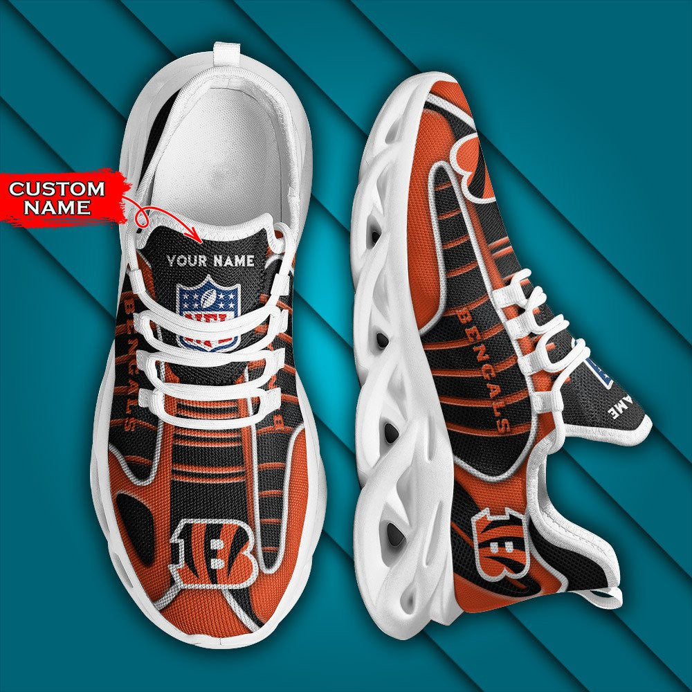 Ideafootwear Cincinnati Bengals NFL Max Soul Shoes Sneakers For Men And Women