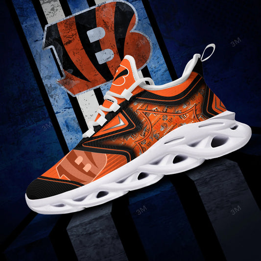 Ideafootwear Cincinnati Bengals NFL Max Soul Shoes Sneakers For Men And Women