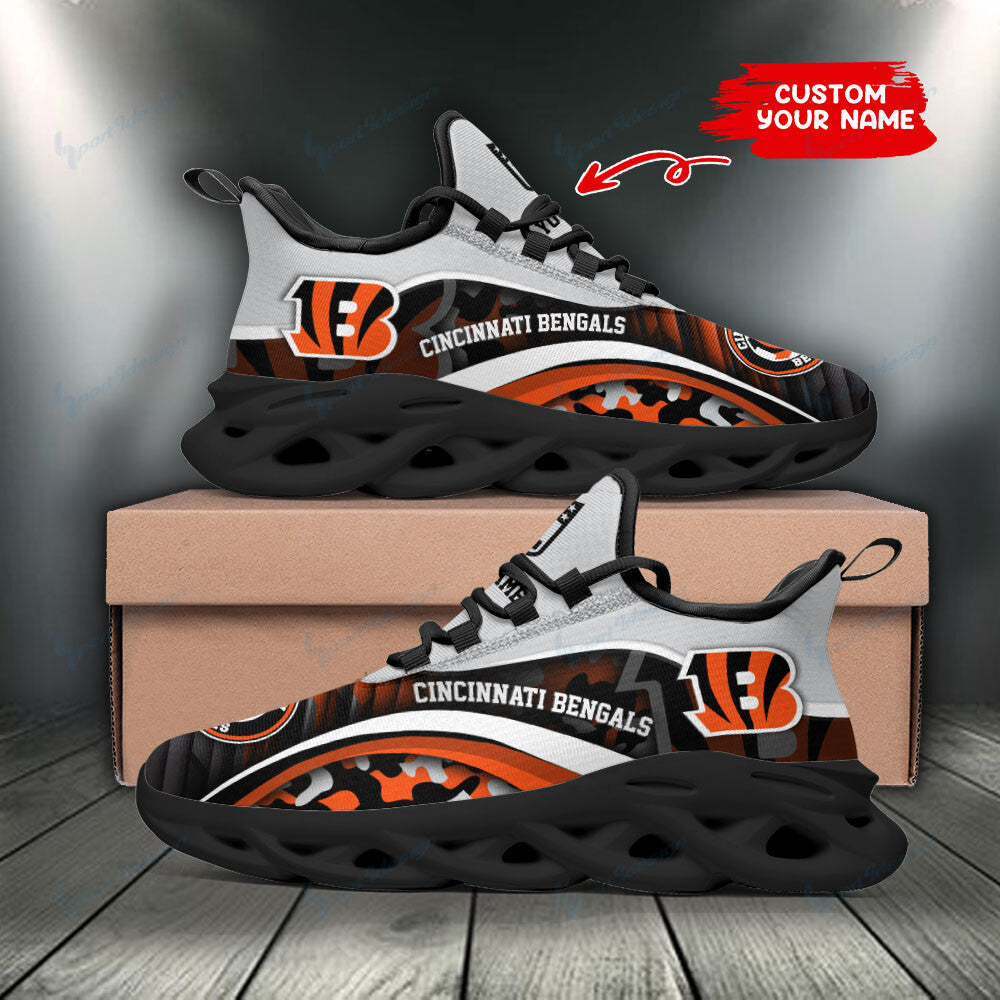Ideafootwear Cincinnati Bengals NFL Max Soul Shoes Sneakers For Men And Women