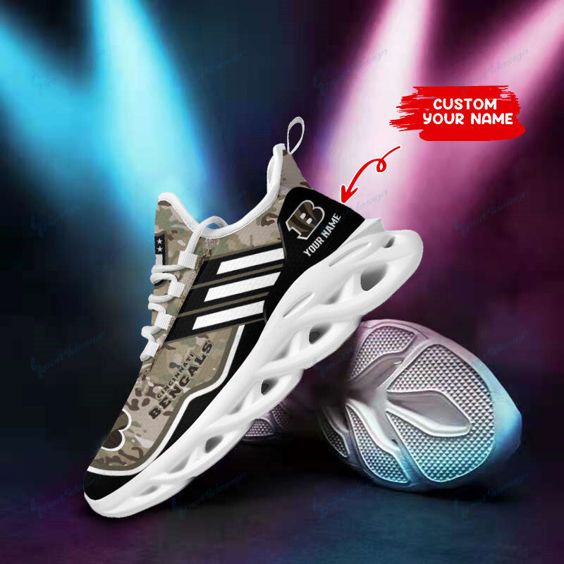 Ideafootwear Cincinnati Bengals NFL Max Soul Shoes Sneakers For Men And Women
