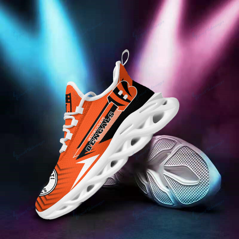 Ideafootwear Cincinnati Bengals NFL Max Soul Shoes Sneakers For Men And Women