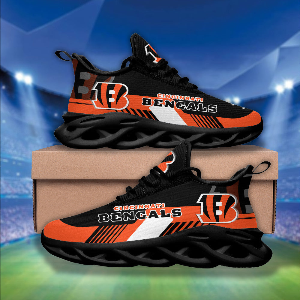 Ideafootwear Cincinnati Bengals NFL Max Soul Shoes Sneakers For Men And Women