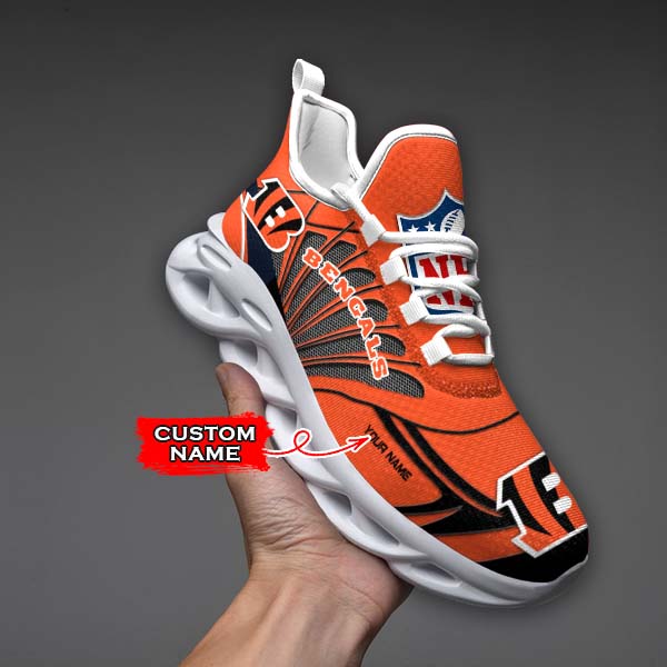 Ideafootwear Cincinnati Bengals NFL Max Soul Shoes Sneakers For Men And Women