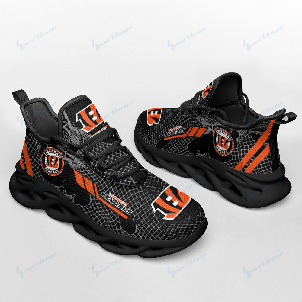 Ideafootwear Cincinnati Bengals NFL Max Soul Shoes Sneakers For Men And Women