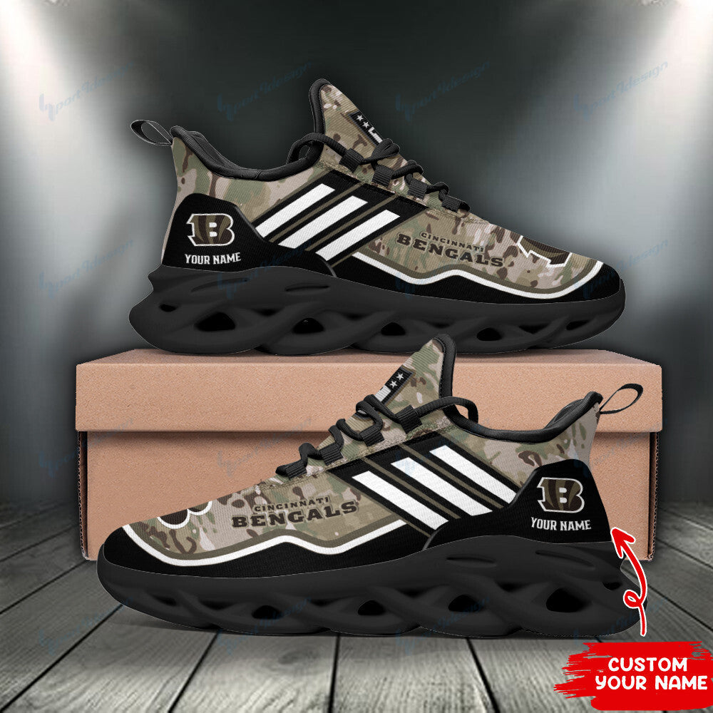Ideafootwear Cincinnati Bengals NFL Max Soul Shoes Sneakers For Men And Women