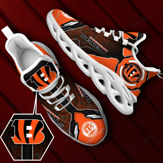 Ideafootwear Cincinnati Bengals NFL Max Soul Shoes Sneakers For Men And Women