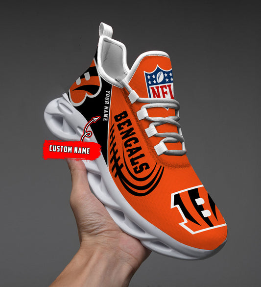 Ideafootwear Cincinnati Bengals NFL Max Soul Shoes Sneakers For Men And Women