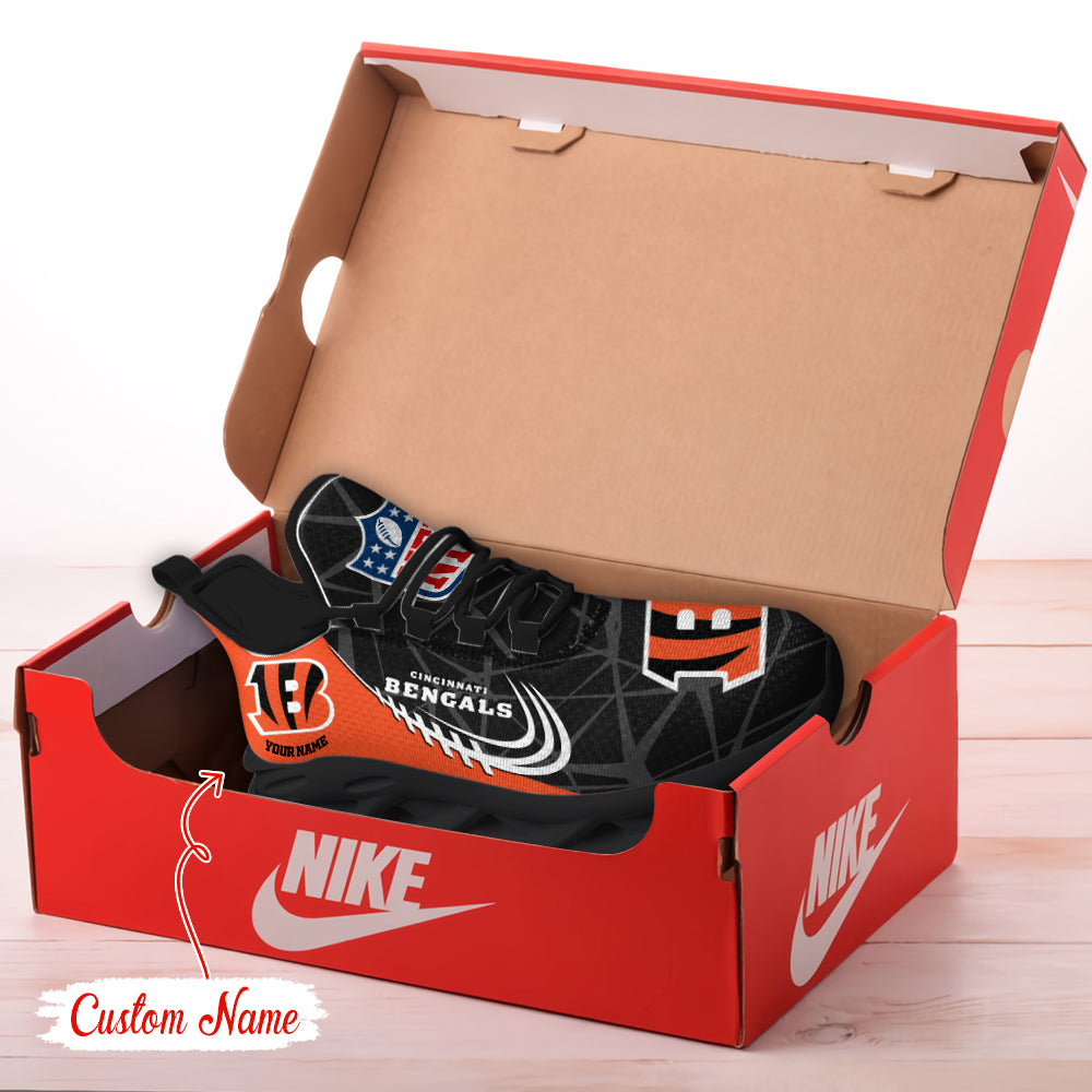Ideafootwear Cincinnati Bengals NFL Max Soul Shoes Sneakers For Men And Women