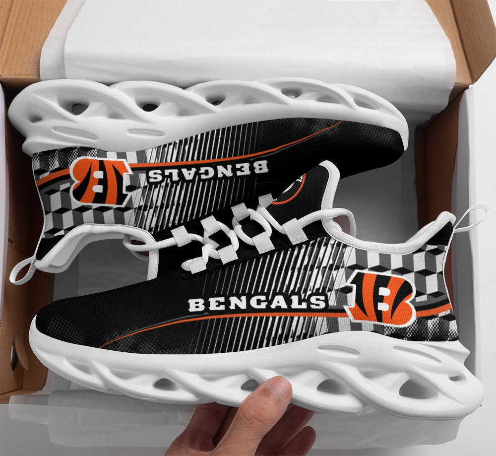 Ideafootwear Cincinnati Bengals NFL Max Soul Shoes Sneakers For Men And Women