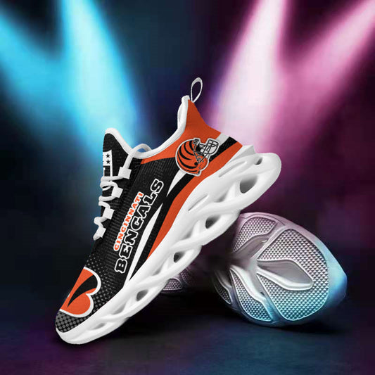 Ideafootwear Cincinnati Bengals NFL Max Soul Shoes Sneakers For Men And Women