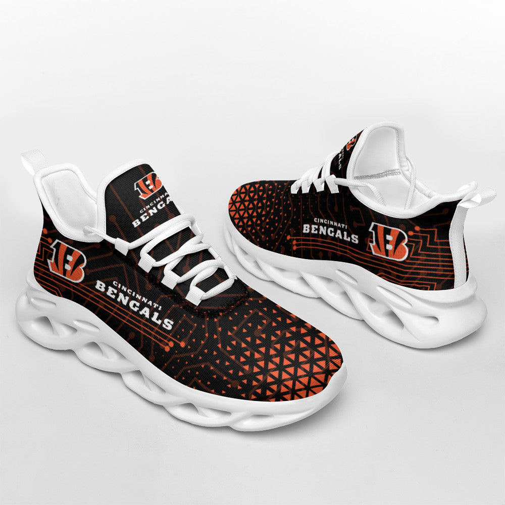Ideafootwear Cincinnati Bengals NFL Max Soul Shoes Sneakers For Men And Women