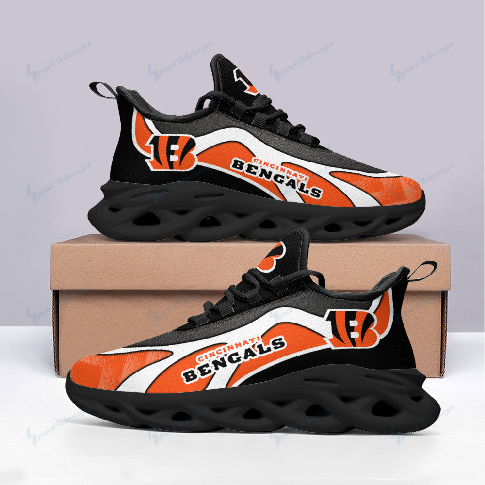 Ideafootwear Cincinnati Bengals NFL Max Soul Shoes Sneakers For Men And Women