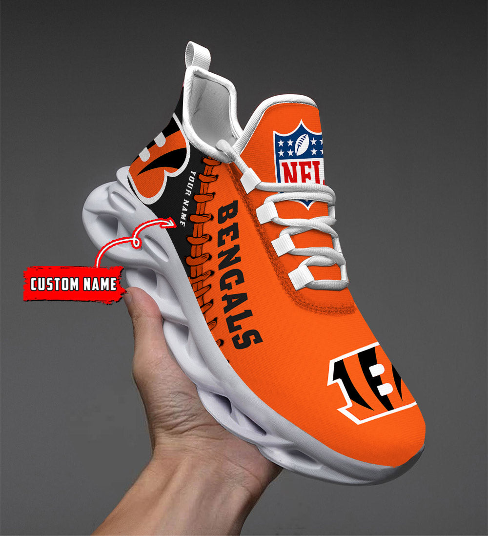 Ideafootwear Cincinnati Bengals NFL Max Soul Shoes Sneakers For Men And Women